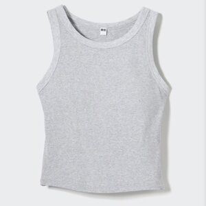 Uniqlo Cropped Gray Tank Top
